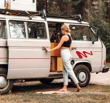 Decoratie krabbel lijn voor de camper - TenStickers