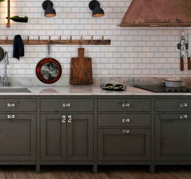 Muursticker textuur witte bakstenen - TenStickers