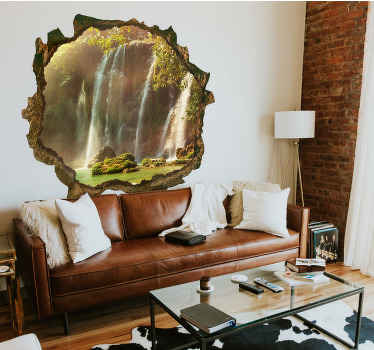 Vinilo decorativo efectos visuales cataratas - TenVinilo