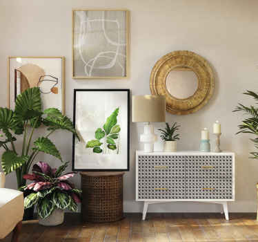 αυτοκόλλητο έπιπλα σύγχρονο μοτίβο φύλλων - TenStickers