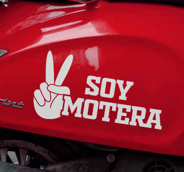 Vinilo para moto soy motera - TenVinilo