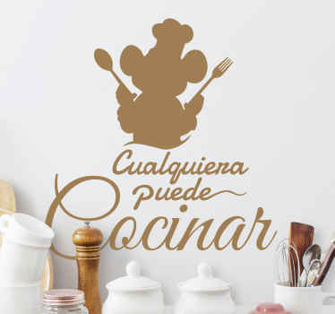 Vinilo pared frase película ratatouille - TenVinilo