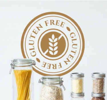 Pegatina comida celíacos sin gluten - TenVinilo
