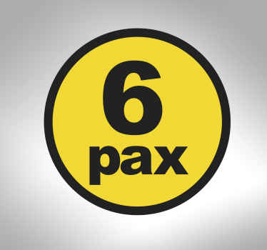 6 stk veiskilt klistremerker - Tenstickers