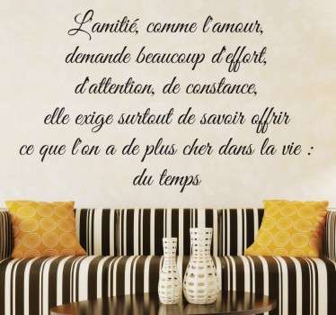 Sticker citation amitié - TenStickers