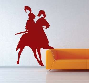 Srednjeveški kavalir nalepka živali - TenStickers