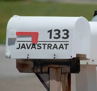Brievenbus sticker moderne stijl - TenStickers