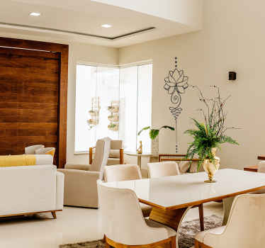 Lotus ornament floral sticker - TenStickers