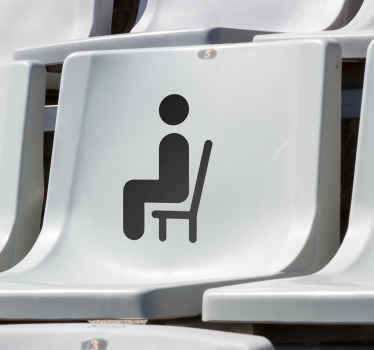 Señalética adhesiva sentarse - TenVinilo