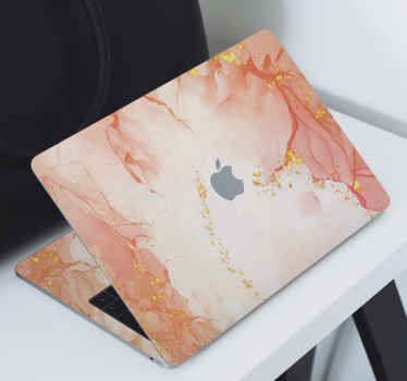 Pegatina para notebook marmol rosa - TenVinilo