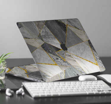 Pegatina para portátiles mármol 3D - TenVinilo