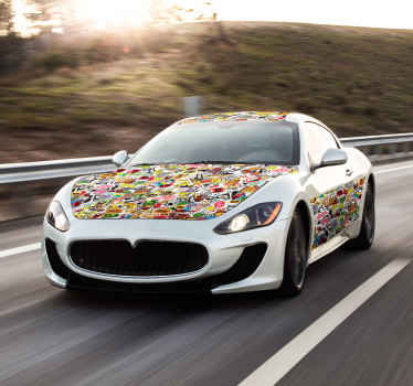 Sticker para auto iconos bomb - TenVinilo