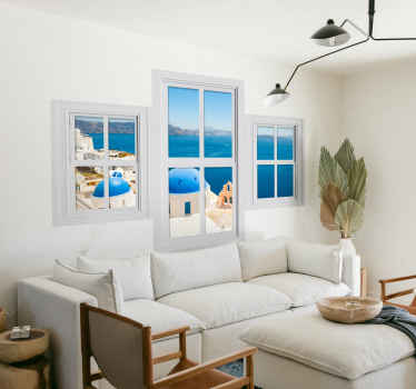 Vinilo efectos visuales vistas a Santorini - TenVinilo