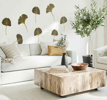 Naklejka liście miłorzębu japońskiego - TenStickers