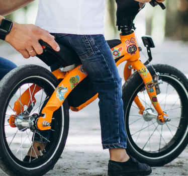 Pegatina para bicicleta set de monstruos - TenVinilo