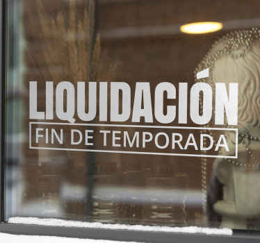 Vinilo escaparate liquidación fin temporada - TenVinilo