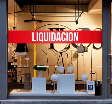 Vinilo rebajas texto liquidación - TenVinilo