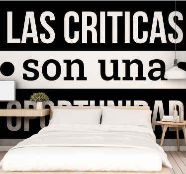 Vinilo frase críticas superación - TenVinilo