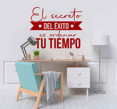 Vinilo decorativo el secreto del éxito - TenVinilo