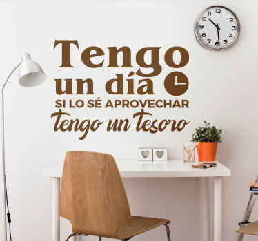 Vinilo pared superación personal tengo un dia - TenVinilo