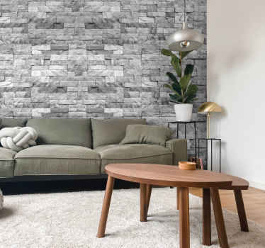 Vinilo decorativo lámina ladrillos grises - TenVinilo