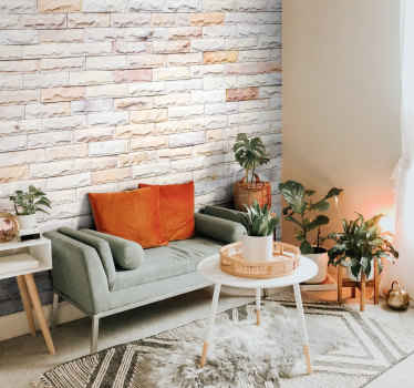 Vinilo decorativo lámina ladrillos de piedra - TenVinilo