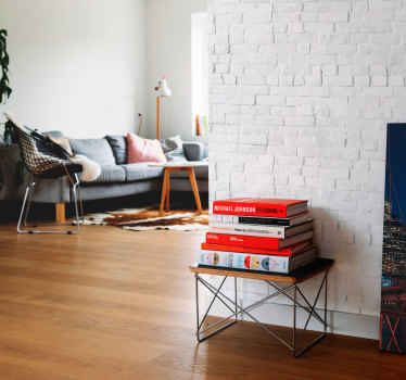 Vinilo decorativo lámina de ladrillos blancos - TenVinilo