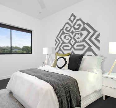 Sticker tête de lit motif géométrique - TenStickers