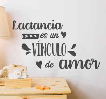 Vinilo lactancia con texto - TenVinilo