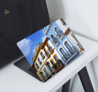 Pegatina para portátiles edificios de Triana - TenVinilo