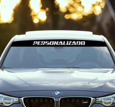 Pegatina coche parasol personalizable - TenVinilo