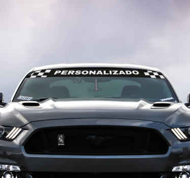 Vinilo para coche personalizado parasol rally - TenVinilo