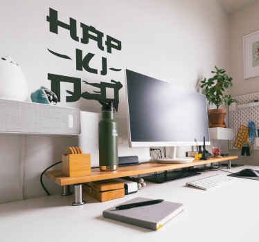 Pegatina silueteada letras Hapkido - TenVinilo