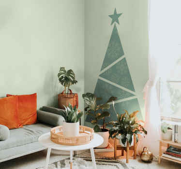 Muursticker kerst boom geometrische - TenStickers