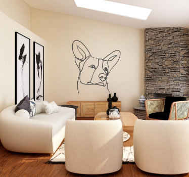 Vinilo decorativo podenco silueta - TenVinilo