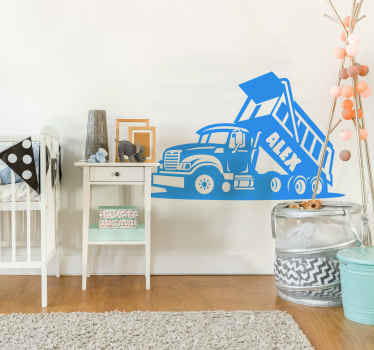 Sticker silhouet van kiepwagen - TenStickers