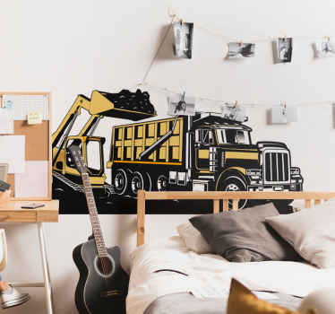 Muursticker kiepwagen gevuld - TenStickers