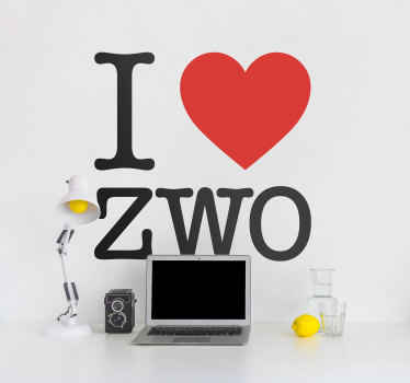 Sticker ik hou van zwolle - TenStickers