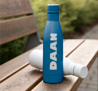 Drinkfles naamsticker kleuren - TenStickers