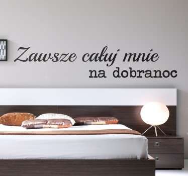 Naklejka całuj mnie na dobranoc - TenStickers