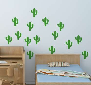 Set sticker pere bambini cactus - TenStickers