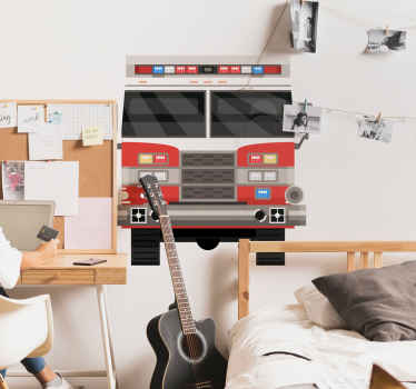 Kinderkamer sticker brandweerauto - TenStickers