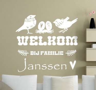 Welkom Tekststicker Wanddecoratie - TenStickers