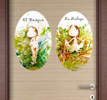 Naklejka na drzwi toalety - TenStickers