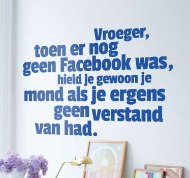 Facebook mond houden grappige tekst sticker - TenStickers