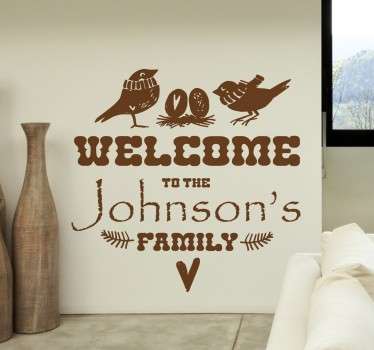 可定制的欢迎来到家庭墙贴 - TenStickers