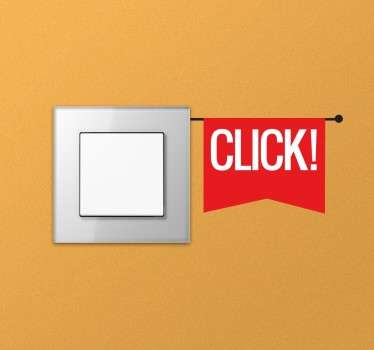 'Click' Switch Sticker - TenStickers