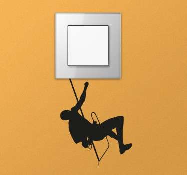 Sticker Lichtschalter Kletterer - TenStickers