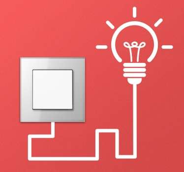Light Bulb and Cable Switch Sticker - TenStickers