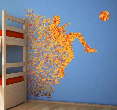 종이 접기 축구 선수 스티커 - TenStickers